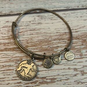 Alex and Ani Aquarius Charm Bangle Bracelet 2014